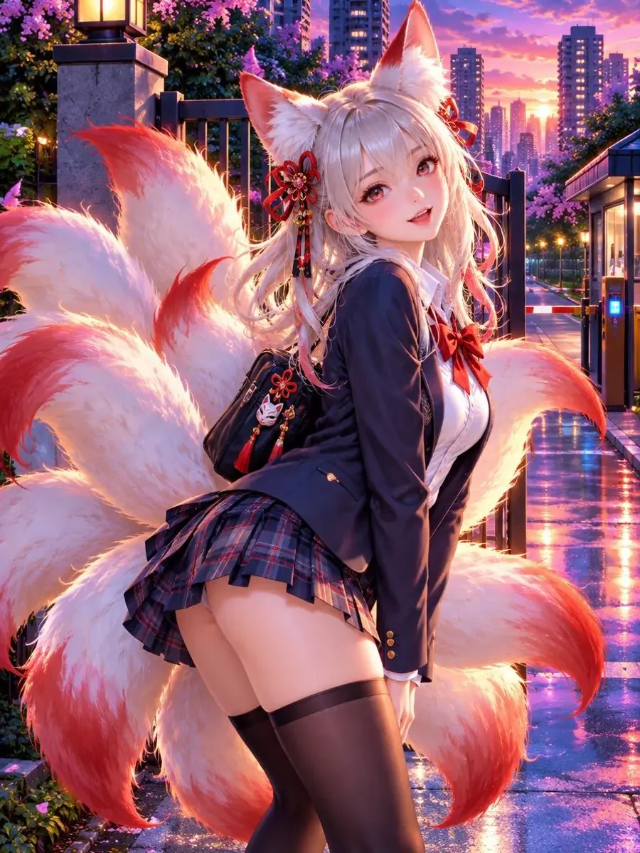 小区门口的九尾学妹 封面